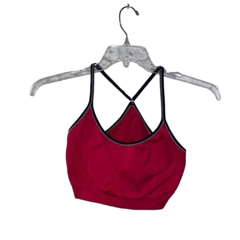 Women’s Hot Pink racer back adjustable sports bra Barely There Large